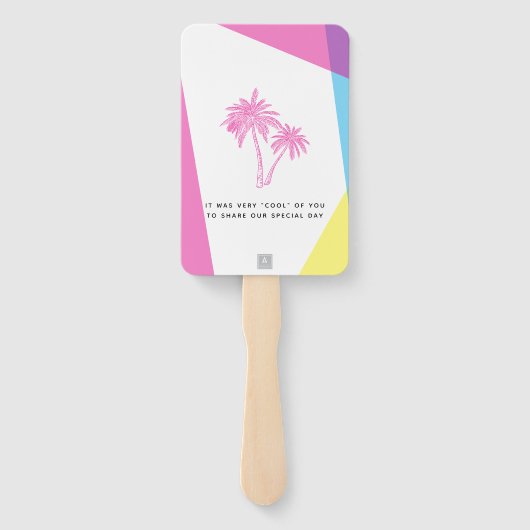 Miami Nights Gastgeschenk Hochzeit Fächer (Rückseite)