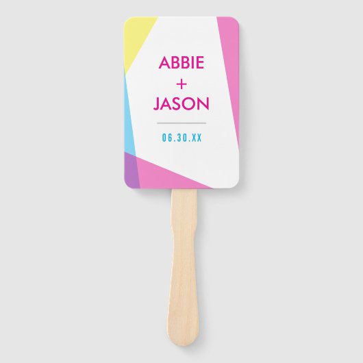 Miami Nights Gastgeschenk Hochzeit Fächer (Vorderseite)