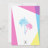 Miami Nights Hochzeit Einladung (Rückseite)