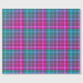 Miami Nights Kariertes Wrapping Paper Geschenkpapier (Flach)