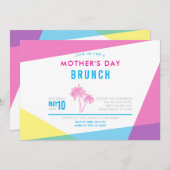 Miami Nights Muttertagsbrunch Einladung (Vorne/Hinten)