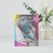 Miami Nights Save the Date Foto Postkarte (Stehend Vorderseite)