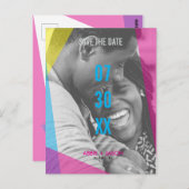 Miami Nights Save the Date Foto Postkarte (Vorne/Hinten)