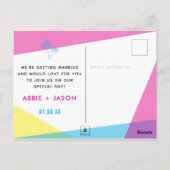 Miami Nights Save the Date Foto Postkarte (Rückseite)