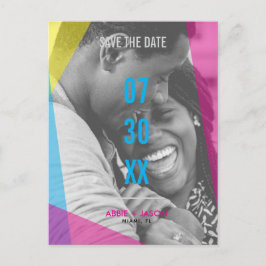 Miami Nights Save the Date Foto Postkarte