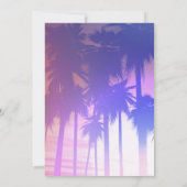 Miami Nights Summer Birthday Party Einladung (Rückseite)