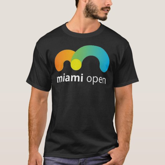 Miami Open Logo Schwarz T-Shirt (Vorderseite)