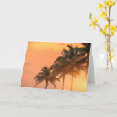 Miami-Palmen Karte (Gelbe Blume)