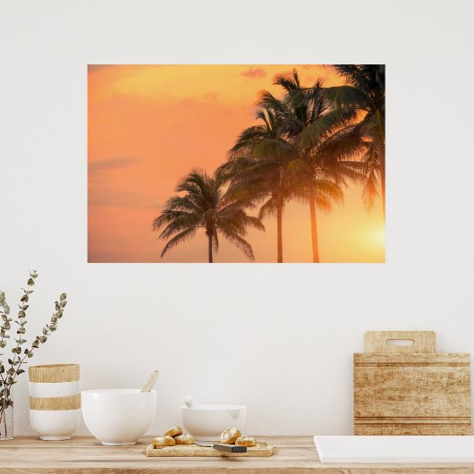 Miami Palms Poster (Küche)
