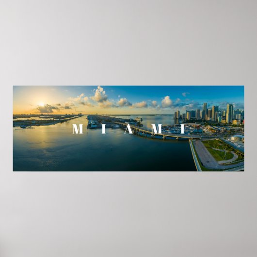 Miami Panorama Foto Poster (Vorne)