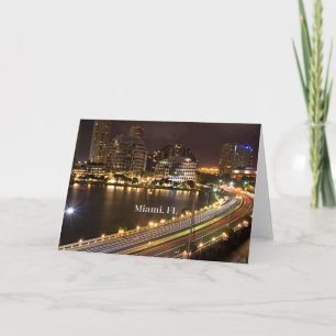 Miami, Panoramablick auf Florida Karte