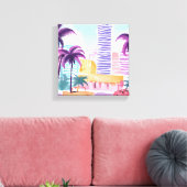 Miami Pastels | Messy Watercolor-Malerei Leinwanddruck (Insitu (Wohnzimmer))
