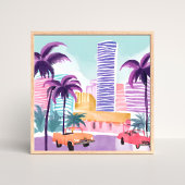 Miami Pastels | Messy Watercolor Painting Poster