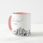 Miami Personalisierte Hochzeitscoffee-Tasse Tasse (Vorderseite Links)