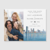 Miami Photo Wedding Save The Date Magneteinladung (Vorderseite)