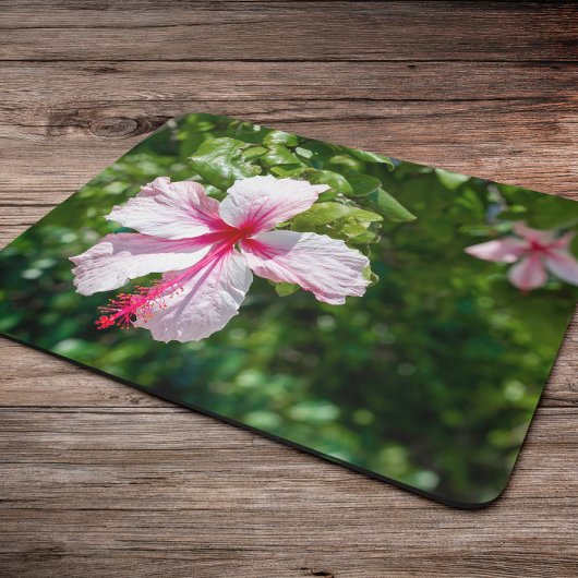 Miami Pink Hibiskus Tropische Blume Bloom Mousepad