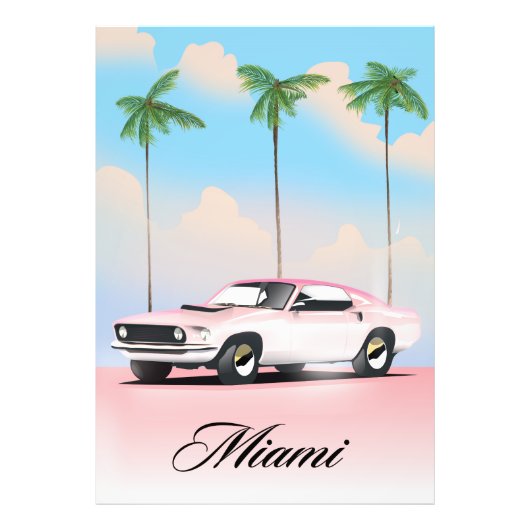 Miami Pink Sunset Fotodruck (Vorne)