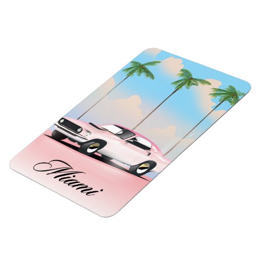Miami Pink Sunset Magnet (Linke Seite)