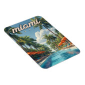 Miami Pool Vintage Magnet (Rechte Seite)
