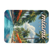 Miami Pool Vintage Magnet (Horizontal)