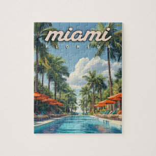 Miami Pool Vintage Puzzle