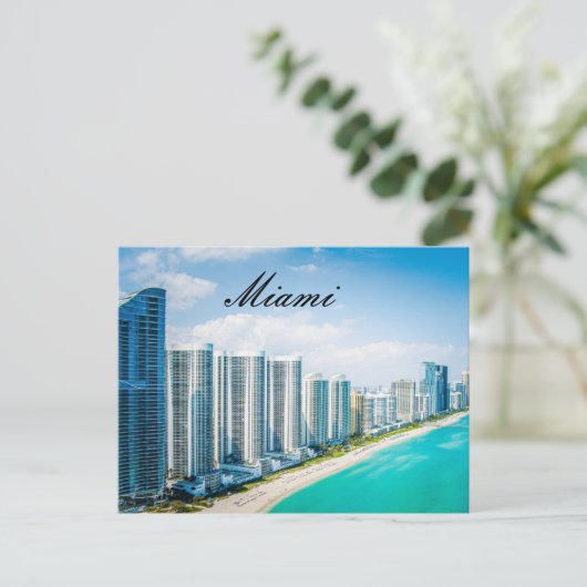 MIAMI POSTCARD POSTKARTE (Stehend Vorderseite)