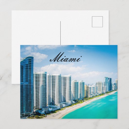 MIAMI POSTCARD POSTKARTE (Vorne/Hinten)