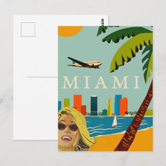 Miami Postkarte (Vorne/Hinten)