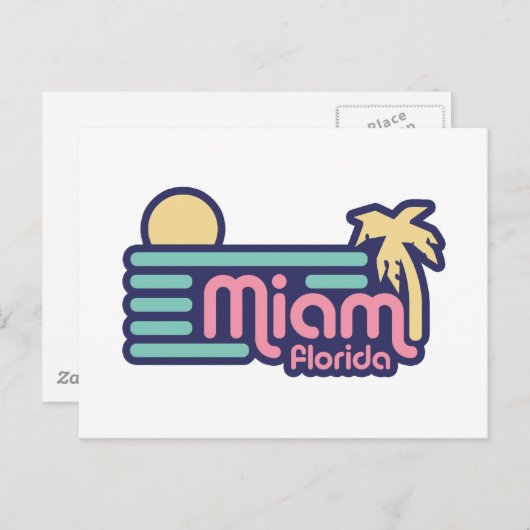 Miami Postkarte (Vorne/Hinten)