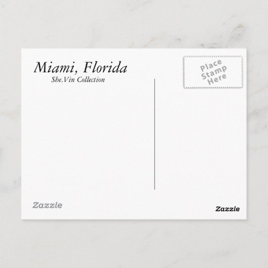 Miami Postkarte (Rückseite)