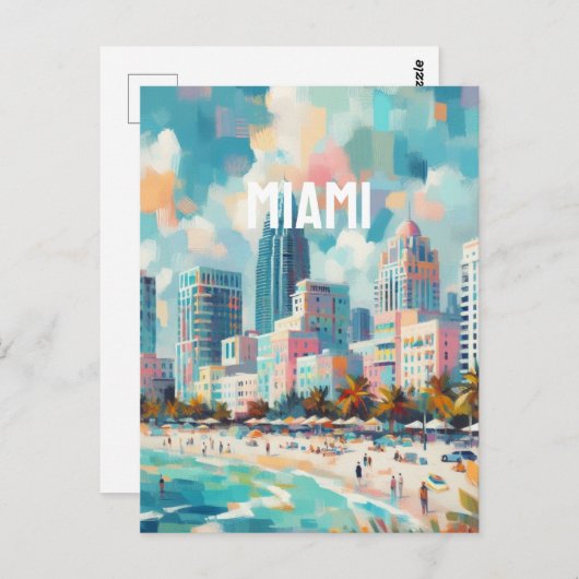 Miami Postkarte (Vorne/Hinten)