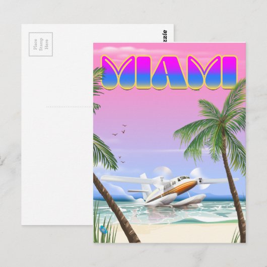 Miami Postkarte (Vorne/Hinten)