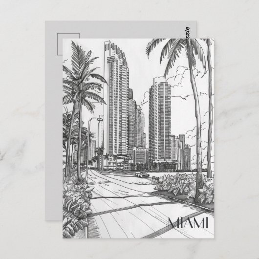 Miami Postkarte (Vorne/Hinten)