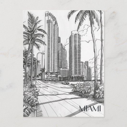 Miami Postkarte (Vorderseite)