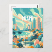 Miami Postkarte (Vorne/Hinten)