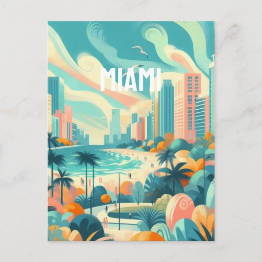 Miami Postkarte (Vorderseite)