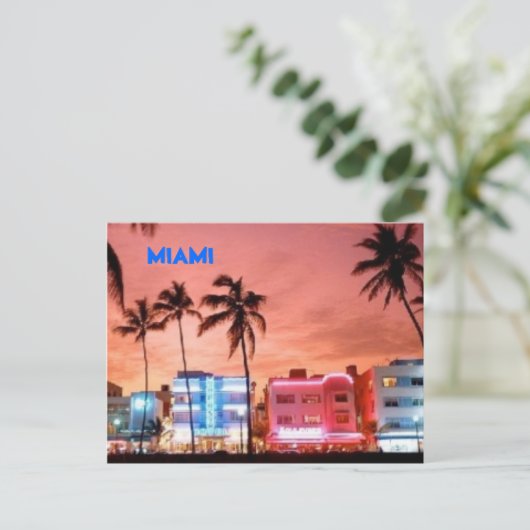 MIAMI POSTKARTE (Stehend Vorderseite)