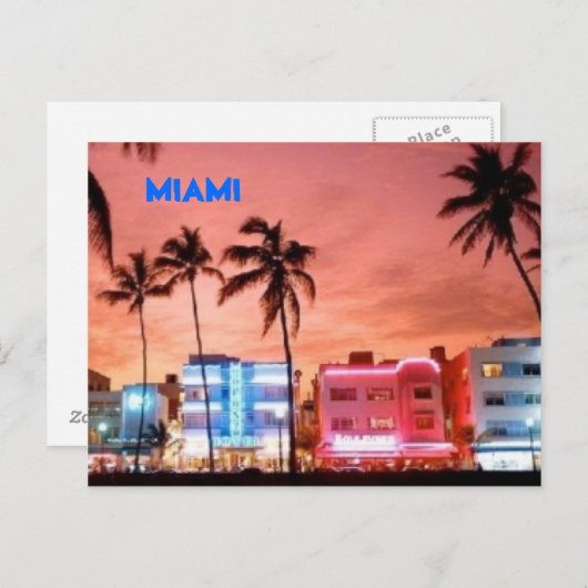 MIAMI POSTKARTE (Vorne/Hinten)