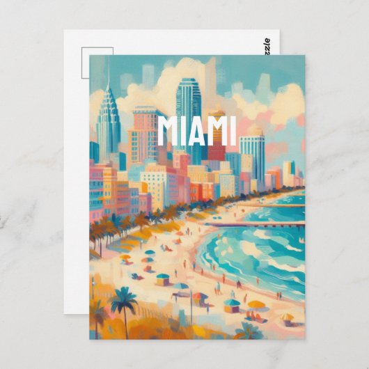 Miami Postkarte (Vorne/Hinten)