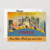 Miami Postkarte (Vorne/Hinten)