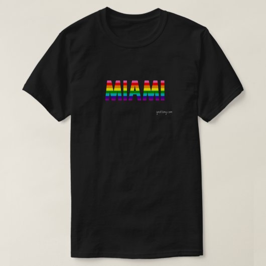 Miami Pride T - Shirt | Regenbogenflagge (Design vorne)