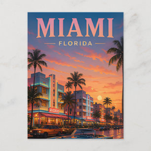 Miami-Reise Tropischer Luxus Postkarte
