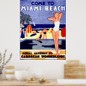 Miami-Reiseplakat 1925 Poster (Küche)