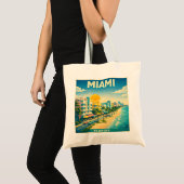Miami-Reiseplakat-Tasche Tragetasche (Vorderseite (Produkt))