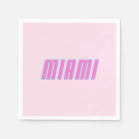 Miami Rosa Serviette (Vorderseite)