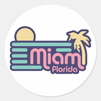 Miami Runder Aufkleber