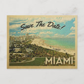 Miami Save the Date Florida City Coast Ankündigungspostkarte (Vorderseite)