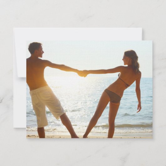 MIAMI Save the Date Linen Paper (Rückseite)