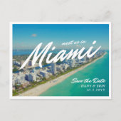 Miami Save the Date Postcard mit Fotos Postkarte (Vorderseite)