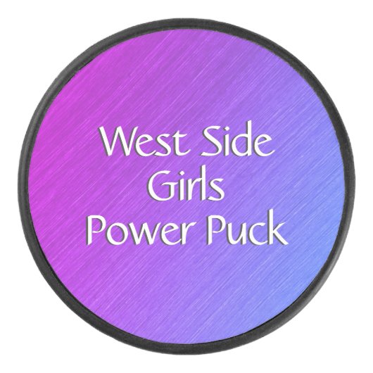 Miami Shine Custom Text Eishockey Puck (Vorderseite)
